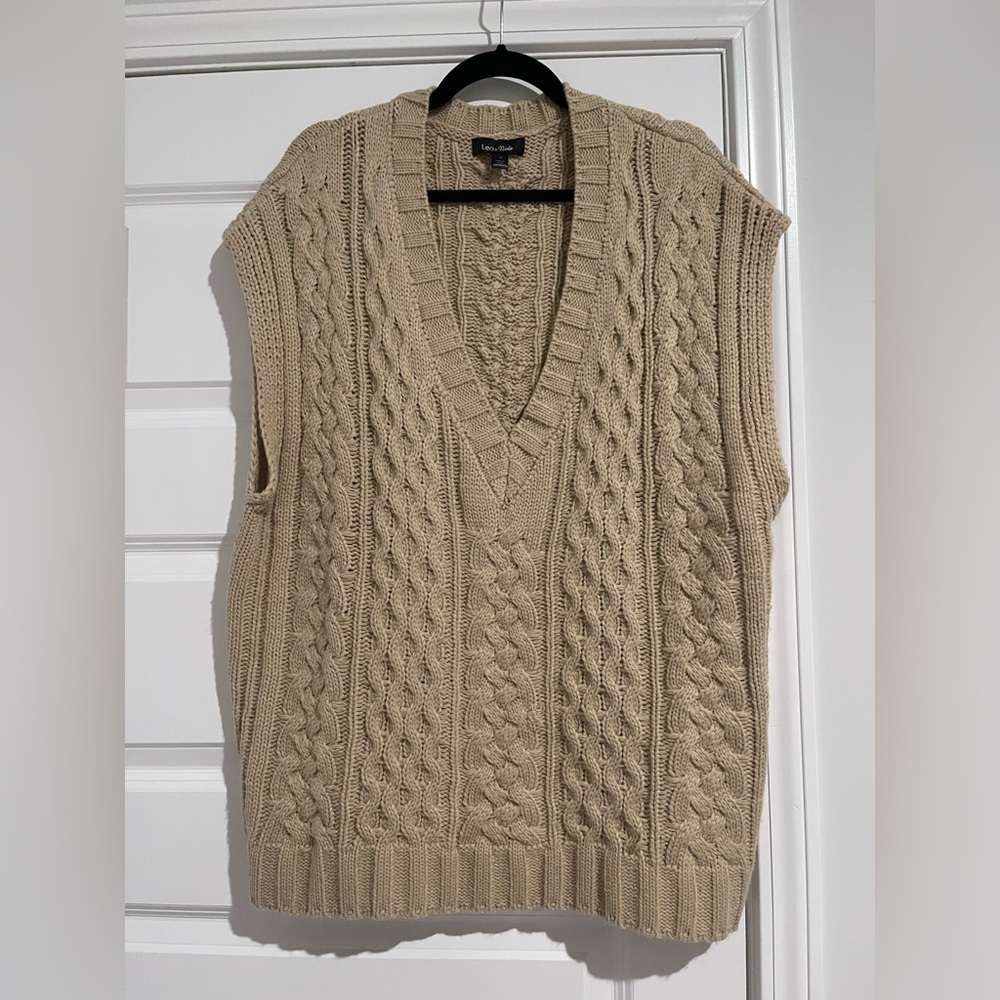 Anthropologie Cable-Knit Sweater Vest